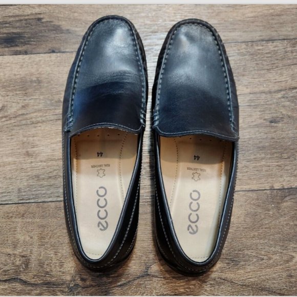 Ecco Moc Toe Driving Loafers Leather Slip On Shoes main image 9